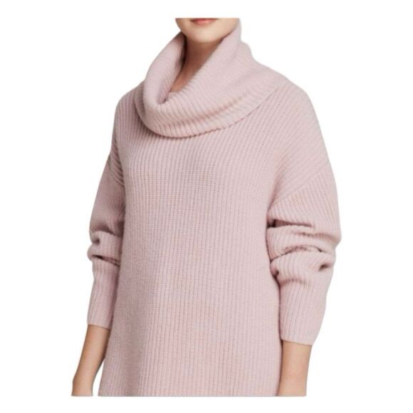 Theory Loryelle Turtleneck Sweater Naven Dust Pink Wool Knit XS - Picture 2 of 10